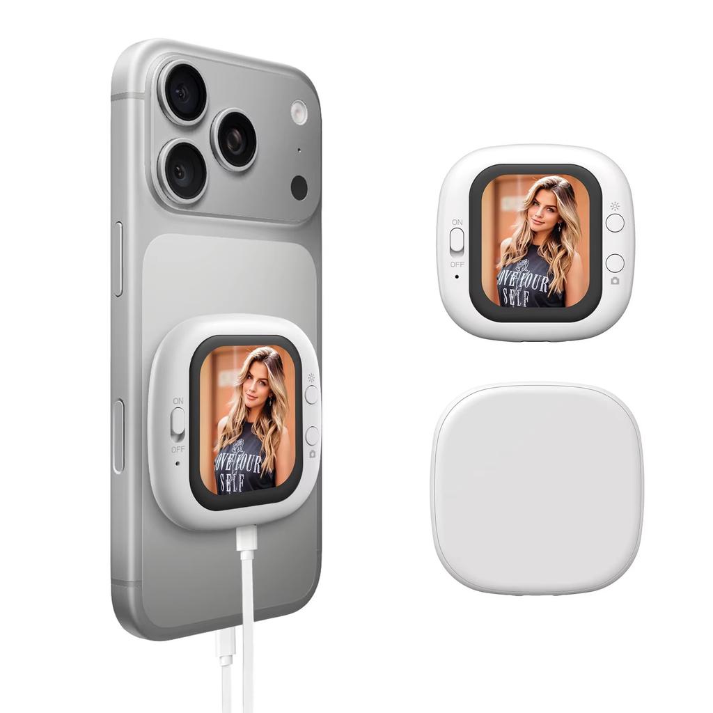 Magnetisk selfieskærm til mobilen – film med bagkameraet