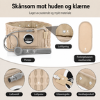 Oppustelig rygstøtte til lænden – justerbar støtte omkring taljen