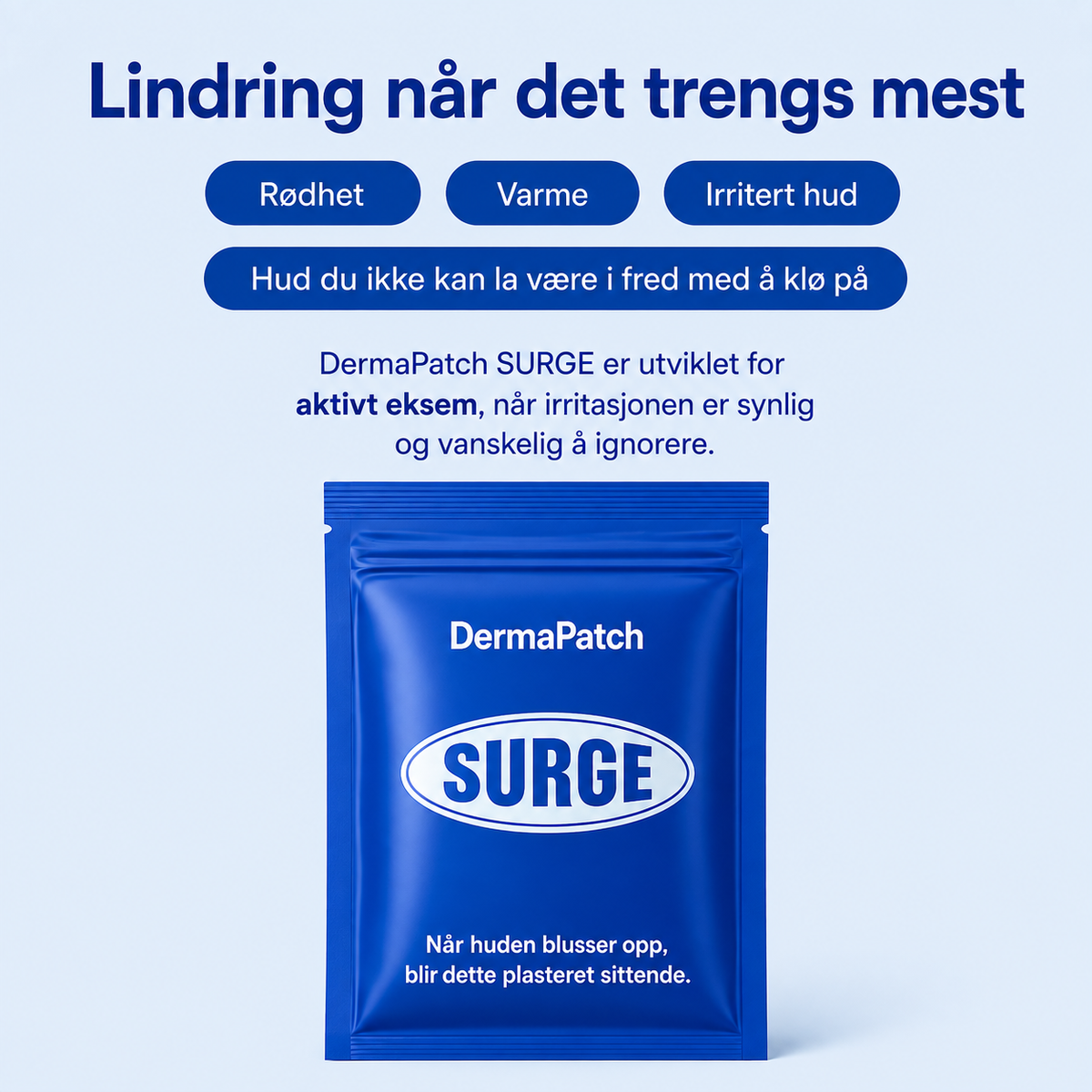 Transparent hudplaster til tør og eksemudsat hud