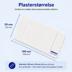 Transparent hudplaster til tør og eksemudsat hud