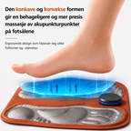 Fodmassagemåtte med 3D-massagepunkter