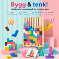 Logikpuslespil med byggeklodser til børn