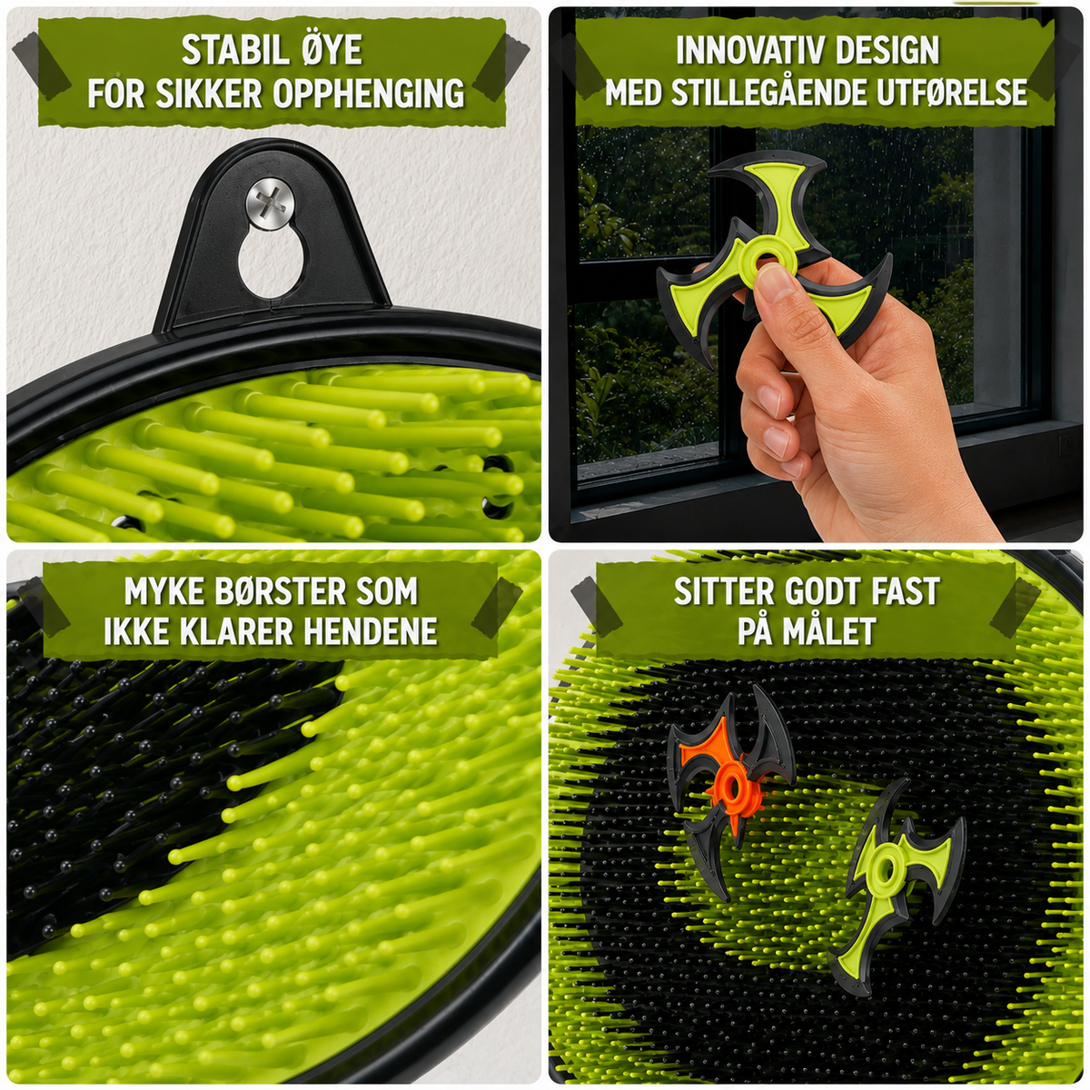 Kastespil med målskive og bløde kasteøkser