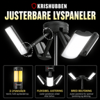 Genopladelig campinglampe med powerbank og lommelygte