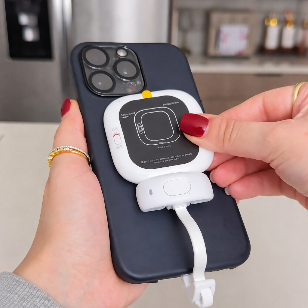Magnetisk selfieskærm til mobilen – film med bagkameraet