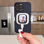 Magnetisk selfieskærm til mobilen – film med bagkameraet