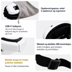 Øjenmassage med lufttryk & Bluetooth | Til migræne