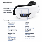 Øjenmassage med lufttryk & Bluetooth | Til migræne