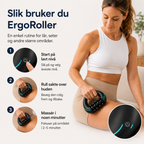 Elektrisk massagerulle med vibration til krop og muskler