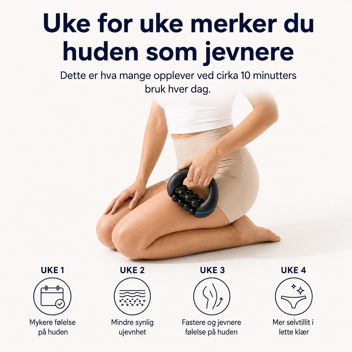 Elektrisk massagerulle med vibration til krop og muskler