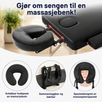 Massagehovedstøtte med memory foam til seng og hjemmebrug