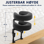 Massagehovedstøtte med memory foam til seng og hjemmebrug
