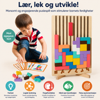 Logikpuslespil med byggeklodser til børn