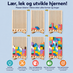 Logikpuslespil med byggeklodser til børn