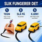 Tegnebil til børn – følger de linjer, du tegner