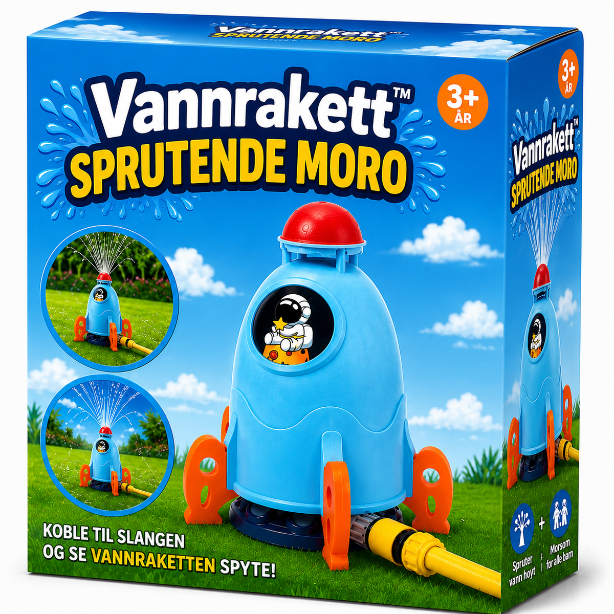Vandraket til børn – roterende vandsprinkler til udendørs leg