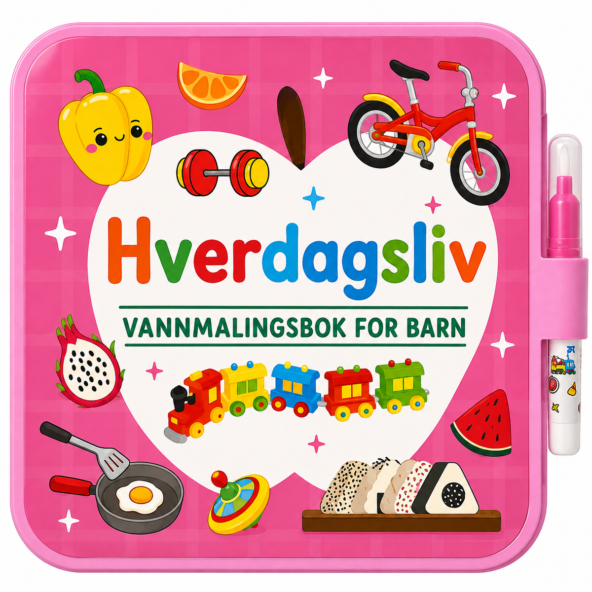 Genanvendelig vandmalebog til børn med vandpen