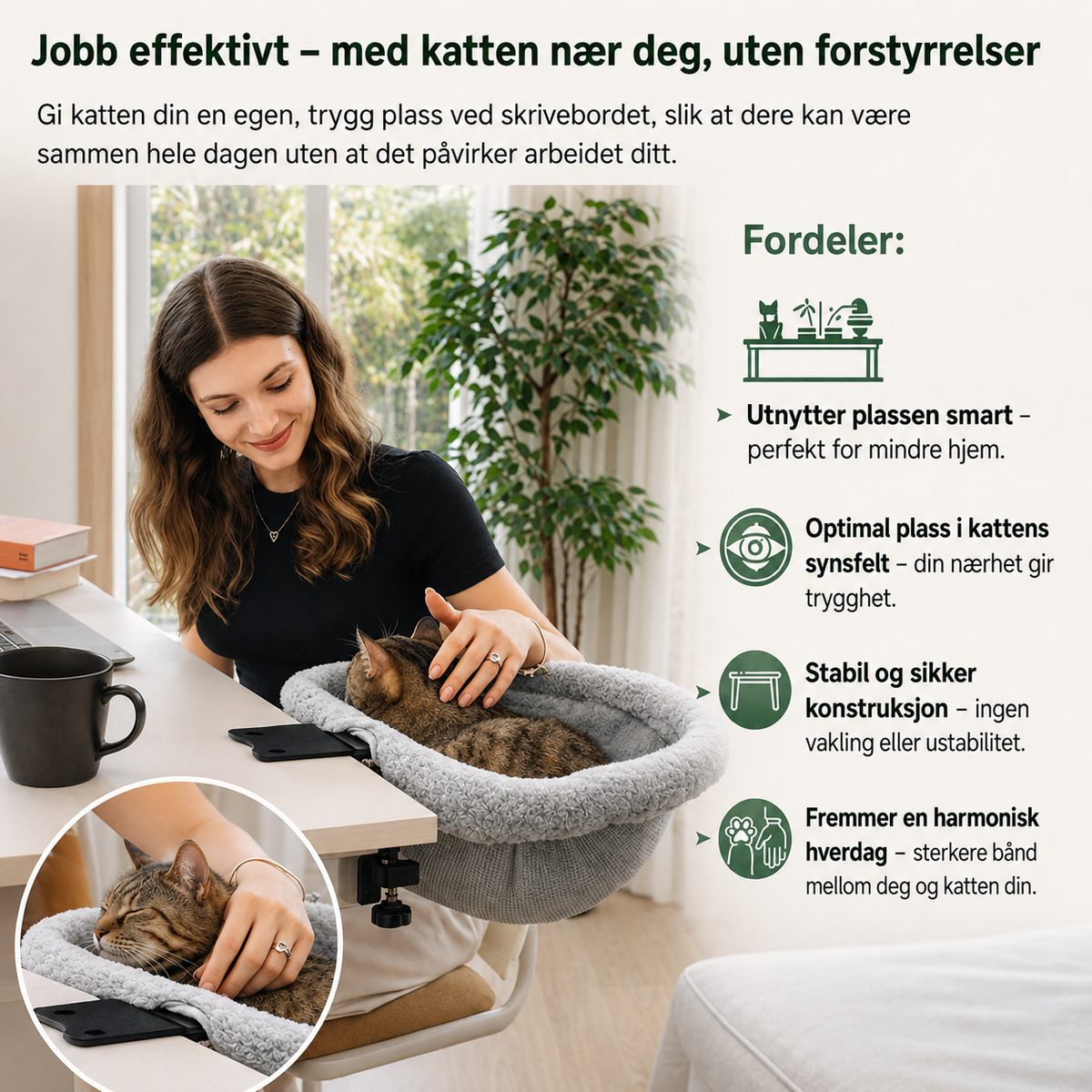 CloudNest™ Katteseng med klemmebeslag