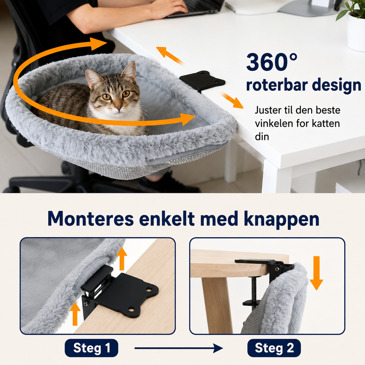 CloudNest™ Katteseng med klemmebeslag