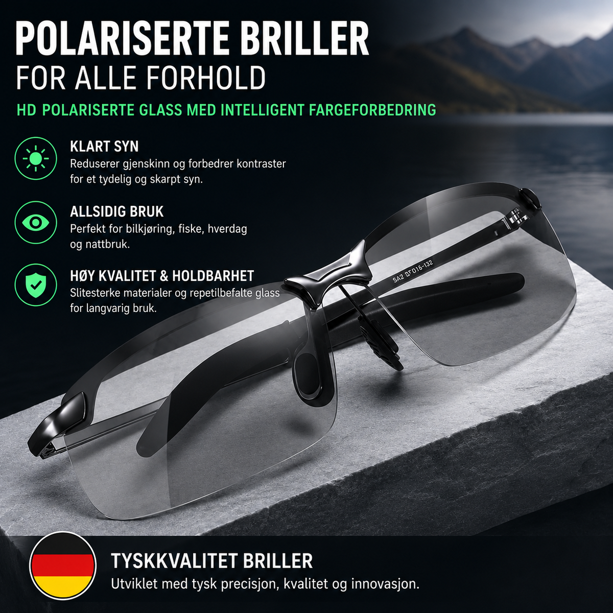 Polariserede fiskebriller – reducerer genskin fra vandet