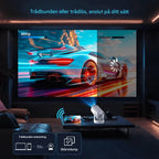 Bærbar smartprojektor med WiFi, Bluetooth og Android