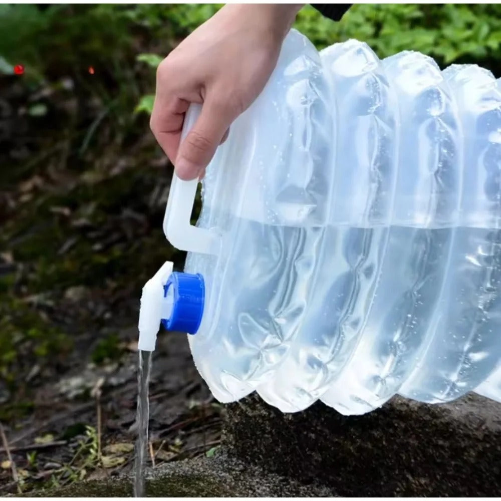 Sammenklappelig vandbeholder med tappehane – 5 liter