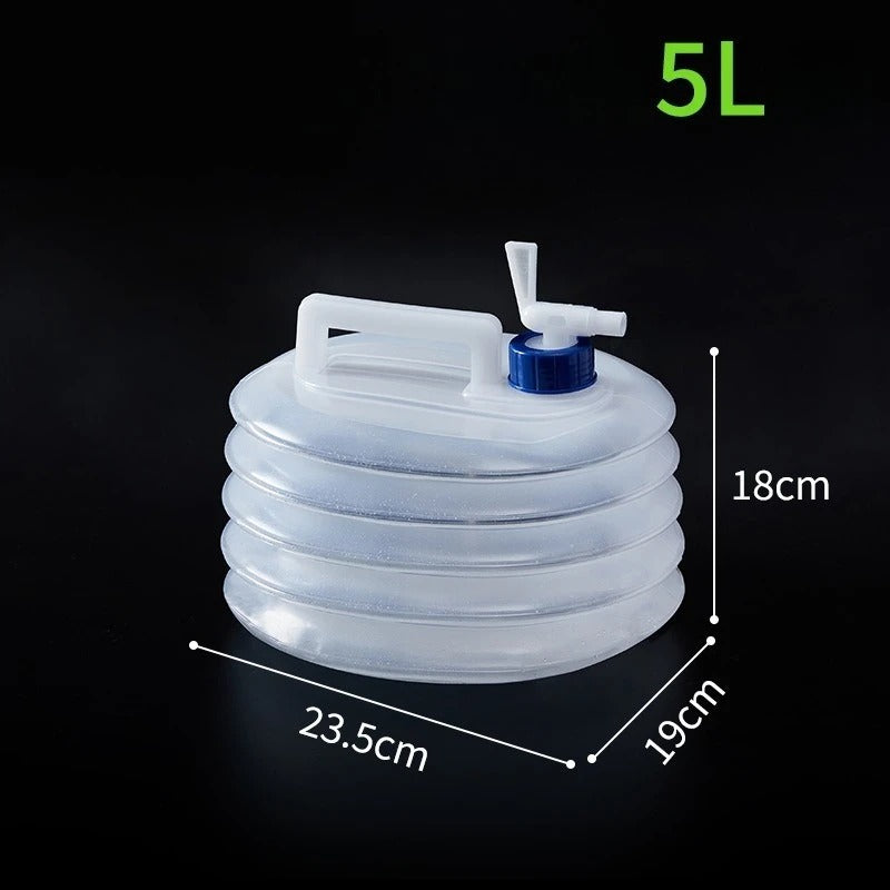 Sammenklappelig vandbeholder med tappehane – 5 liter