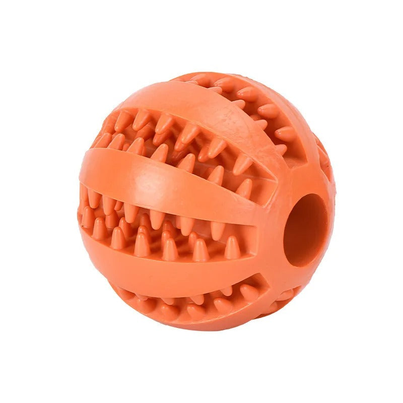 Orange tugg- och aktiveringsboll för hund