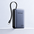 Vention powerbank 20000 mAh 45 W i grå färg